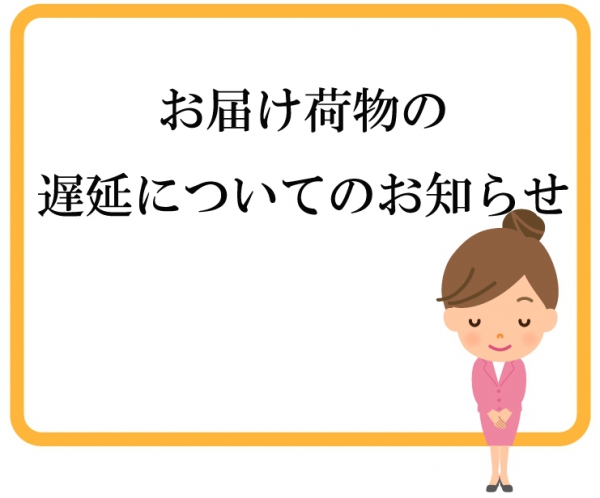 お届け荷物の遅延について【オンラインショップ・本社】